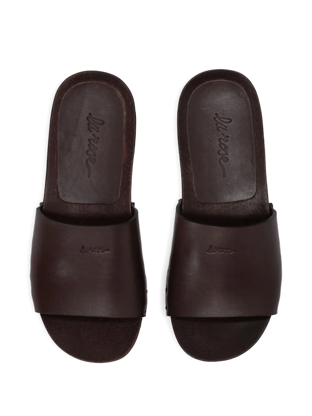 LA ROSE leather sandals Brown