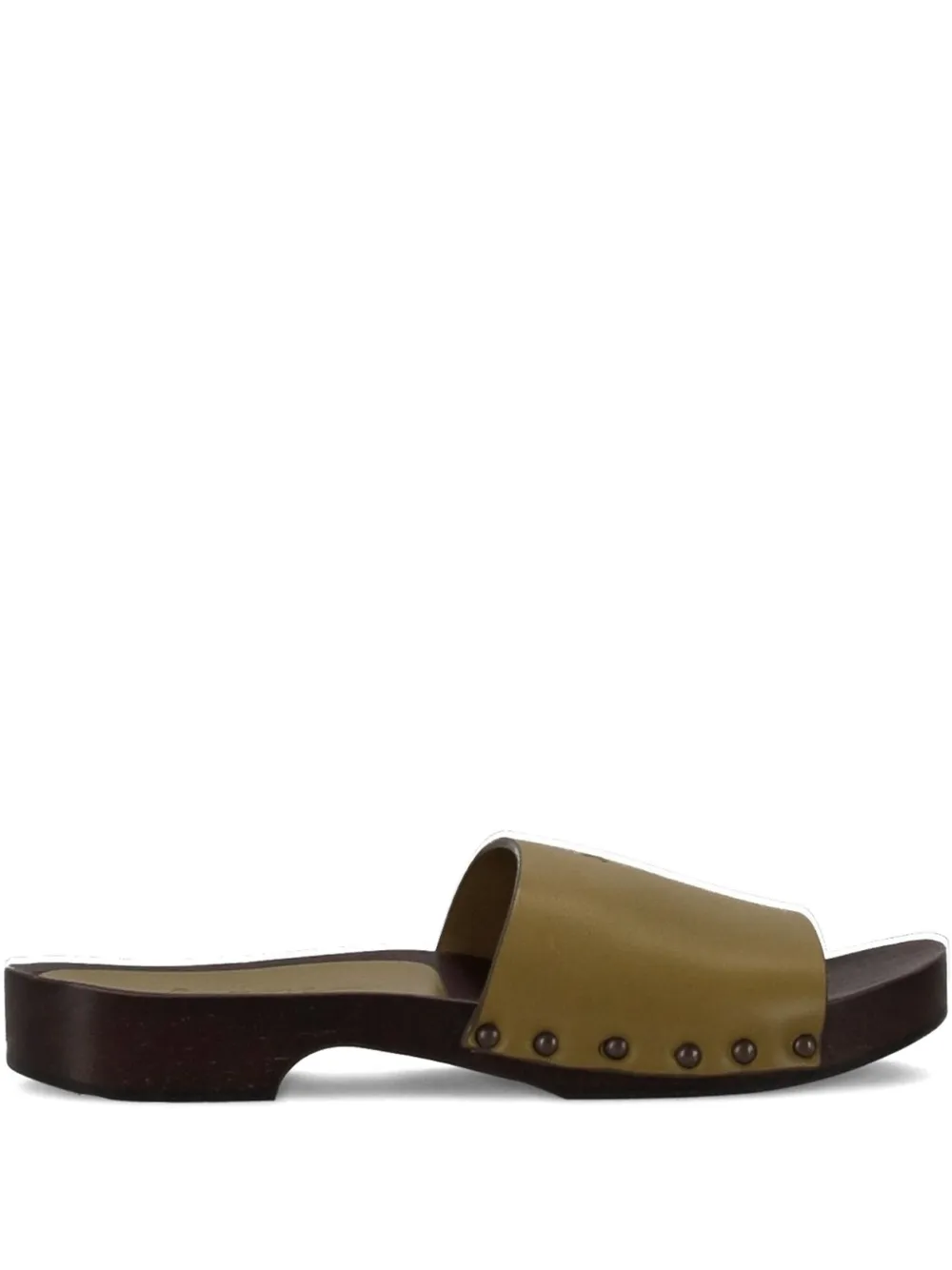 LA ROSE leather sandals Green