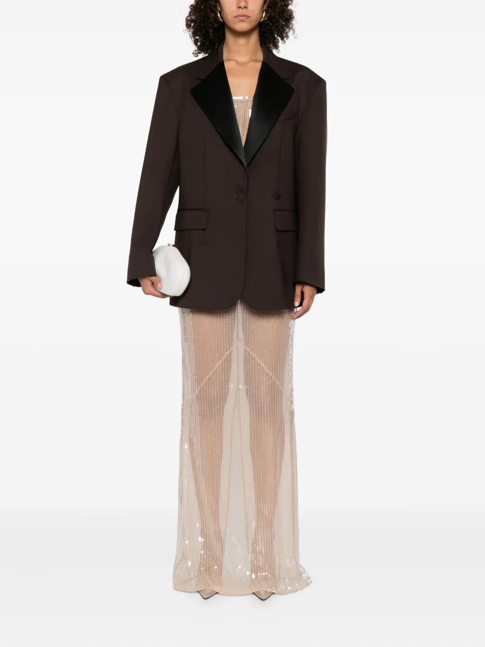 P.A.R.O.S.H. wide-lapel blazer Bruin