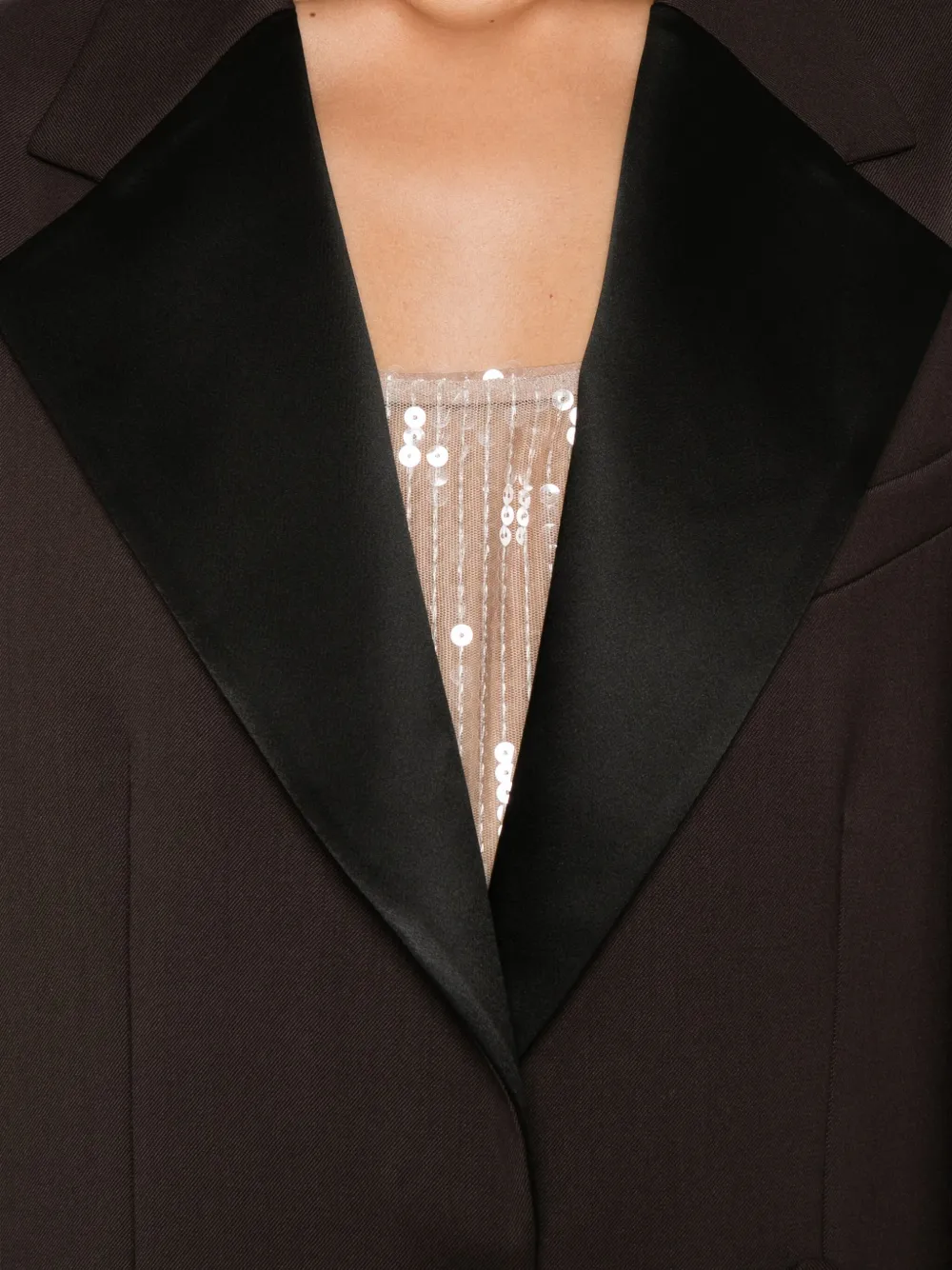 P.A.R.O.S.H. wide-lapel blazer Bruin
