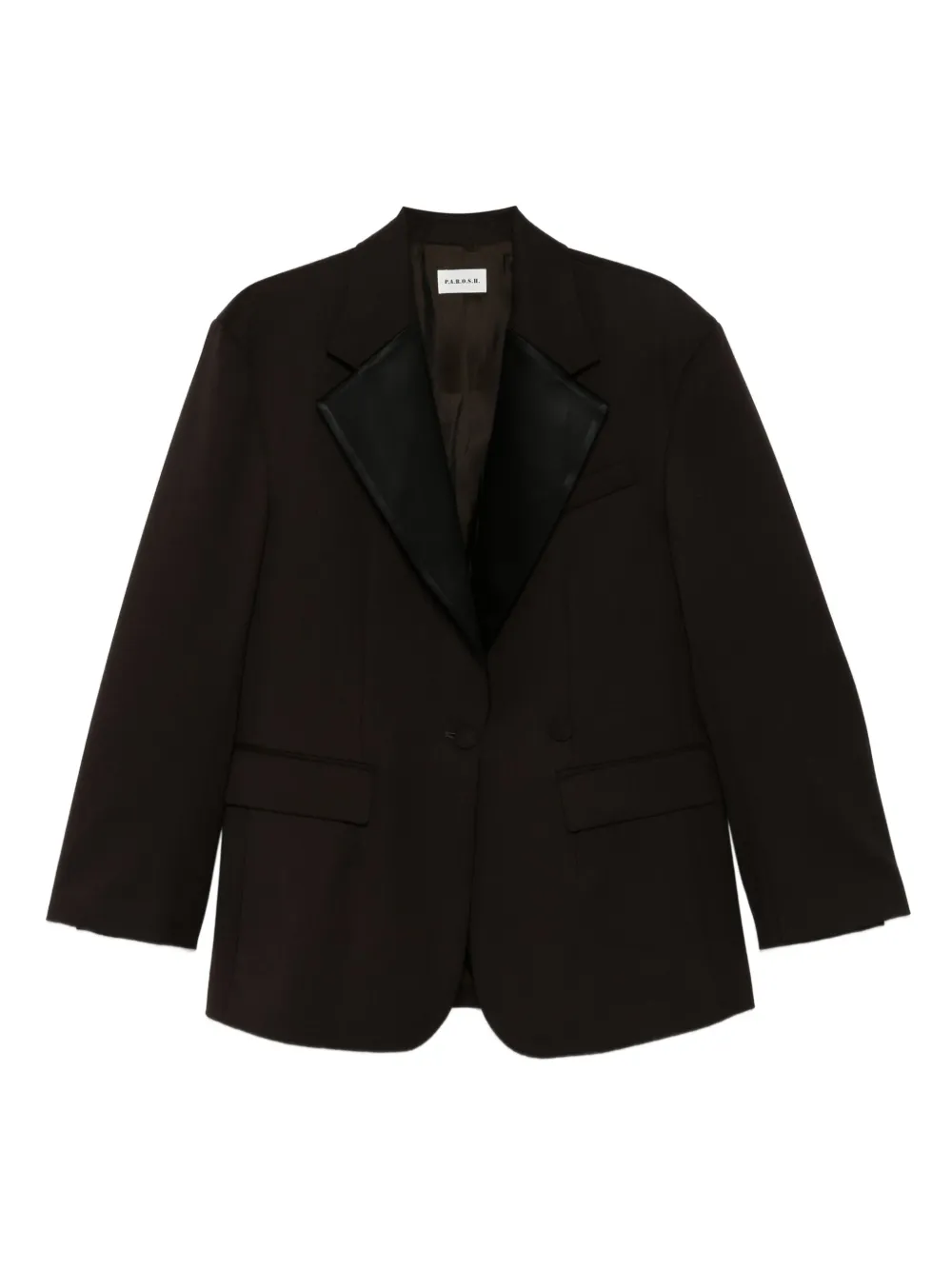 P.a.r.o.s.h Wide-lapel Blazer In Brown