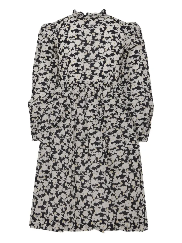 bonpoint black dress Bonpoint - Leocardie dress hand-embroidered in organic cotton voile and Calais lace - White