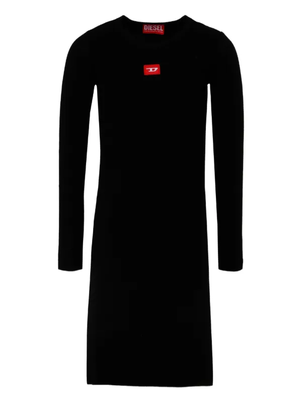 Diesel | Black dress for girl with Logo | Size 4 Years