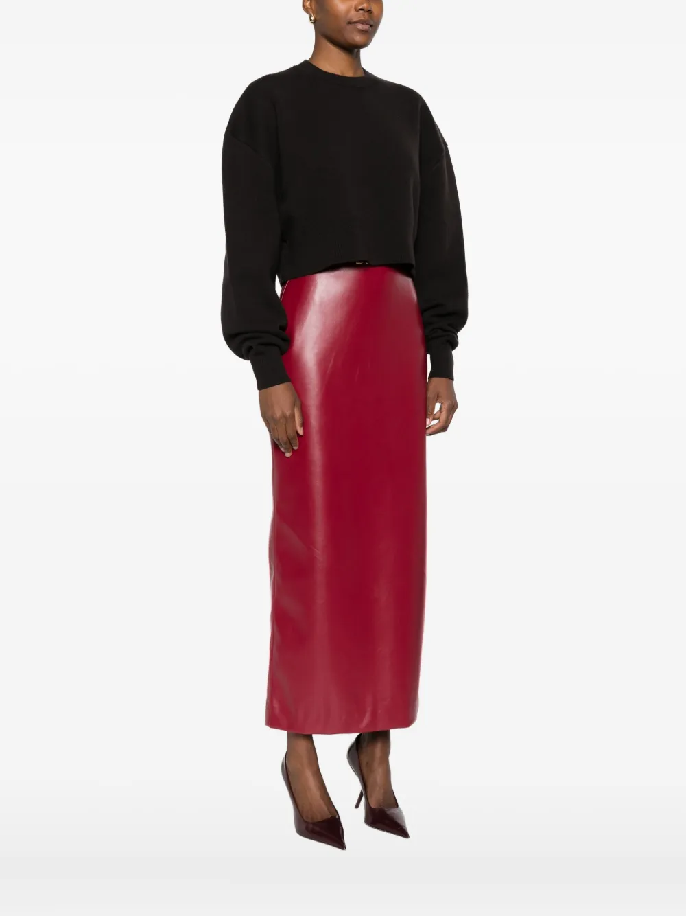 Tom Ford Round-neck Cropped Sweatshirt In Brown