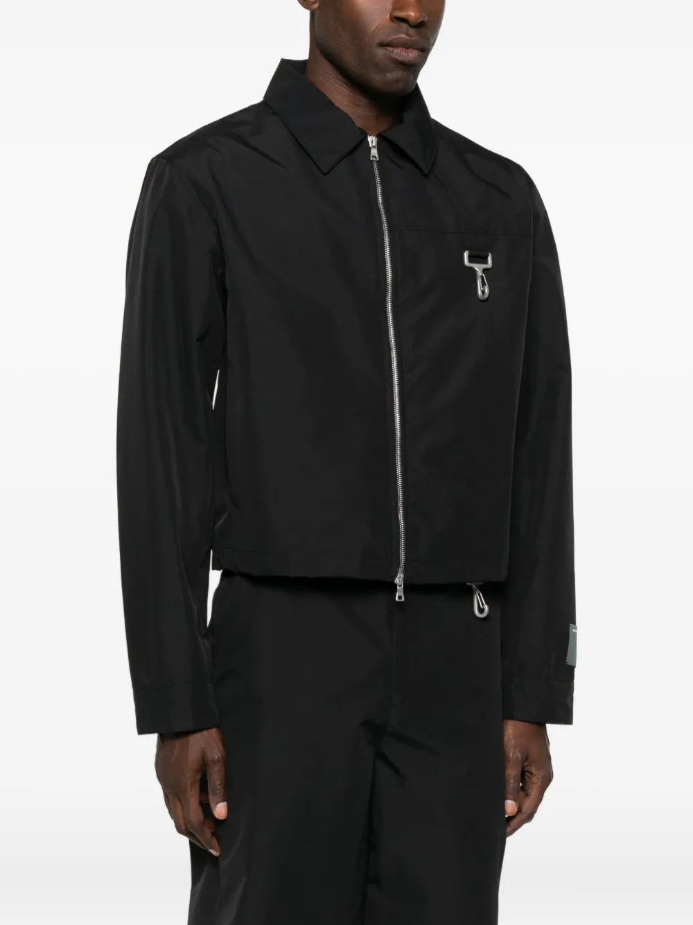 Reese Cooper Zip-up Shirt Jacket In Black