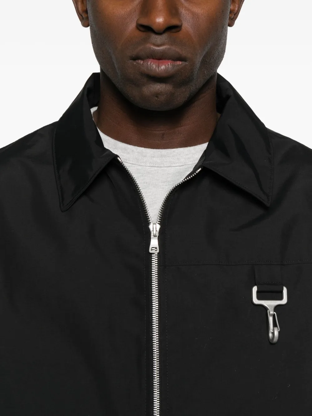 Reese Cooper Zip-up Shirt Jacket In Black
