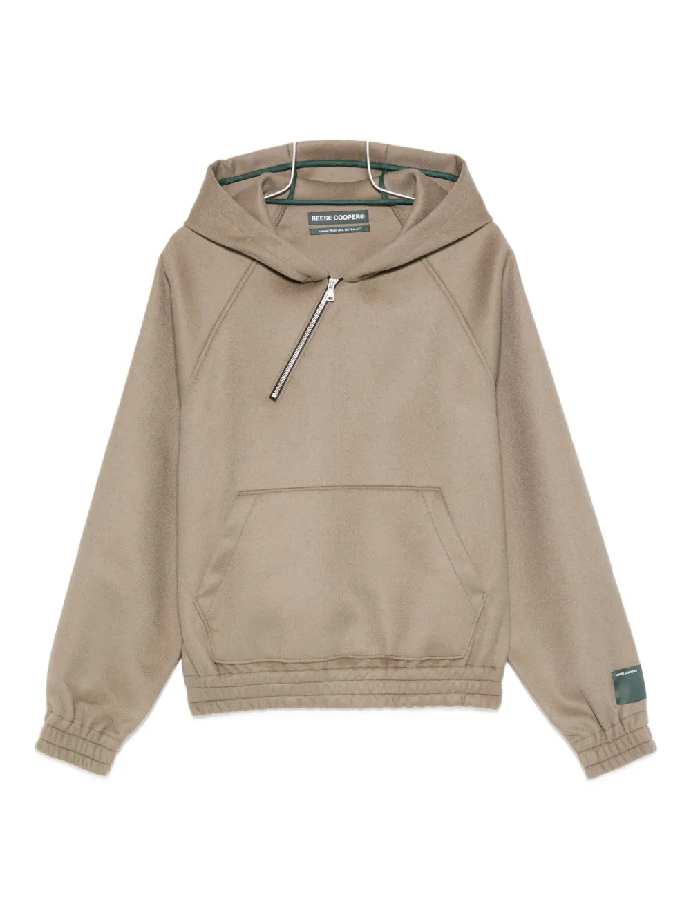 Reese Cooper half-zip knitted hoodie - Grigio