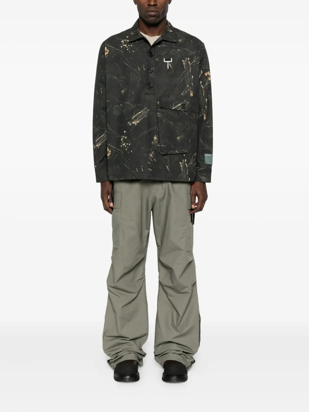Reese Cooper floral-print cargo shirt - Groen