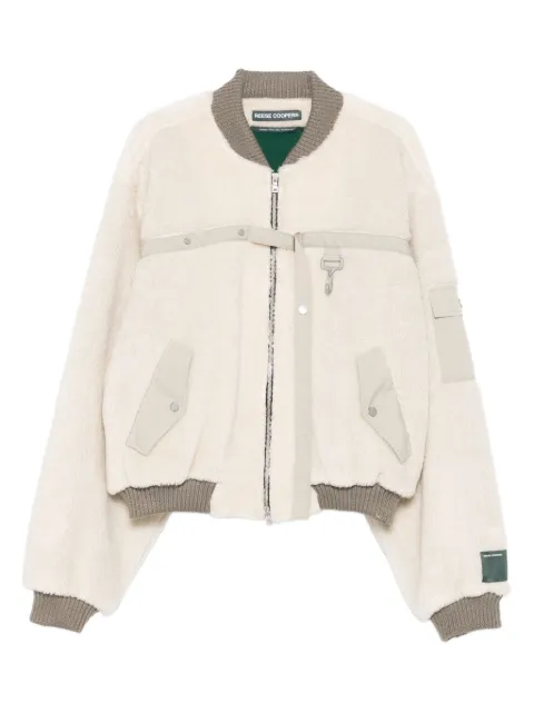 Reese Cooper fleece-texture bomber jacket