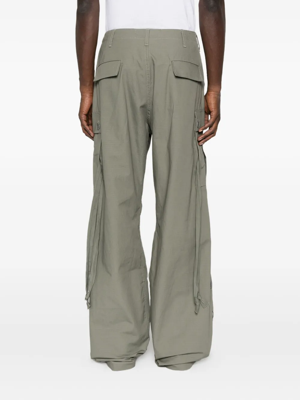 Reese Cooper Wide-leg Cargo Trousers In Green
