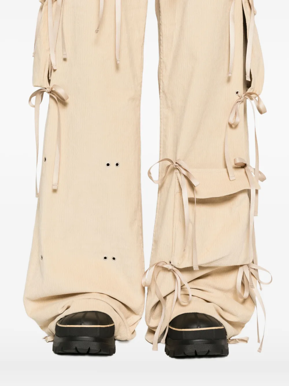 Reese Cooper Corduroy Wide-leg Trousers In Neutral