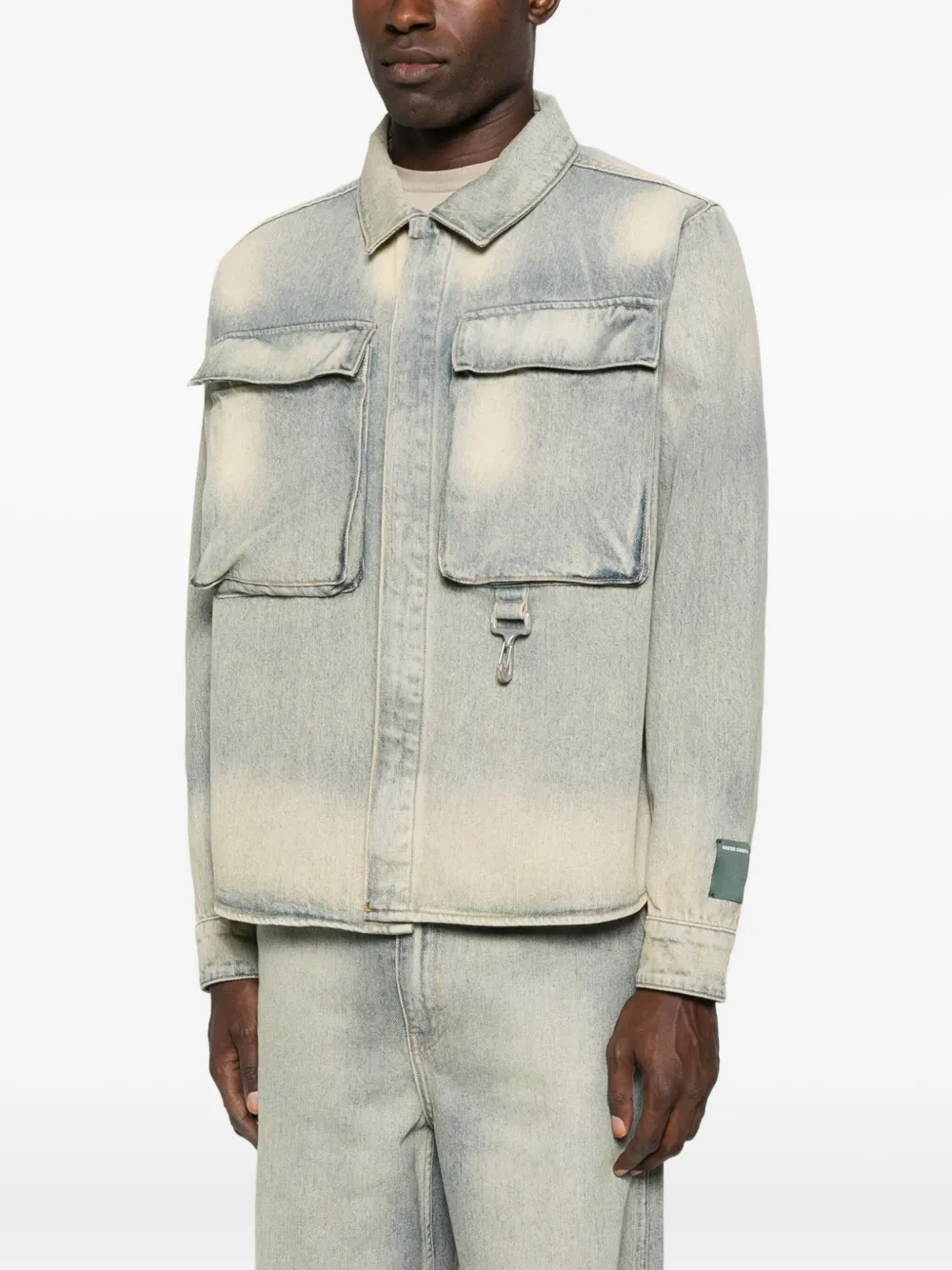 Reese Cooper Concealed-button Flap-pocket Shirt In Neutral