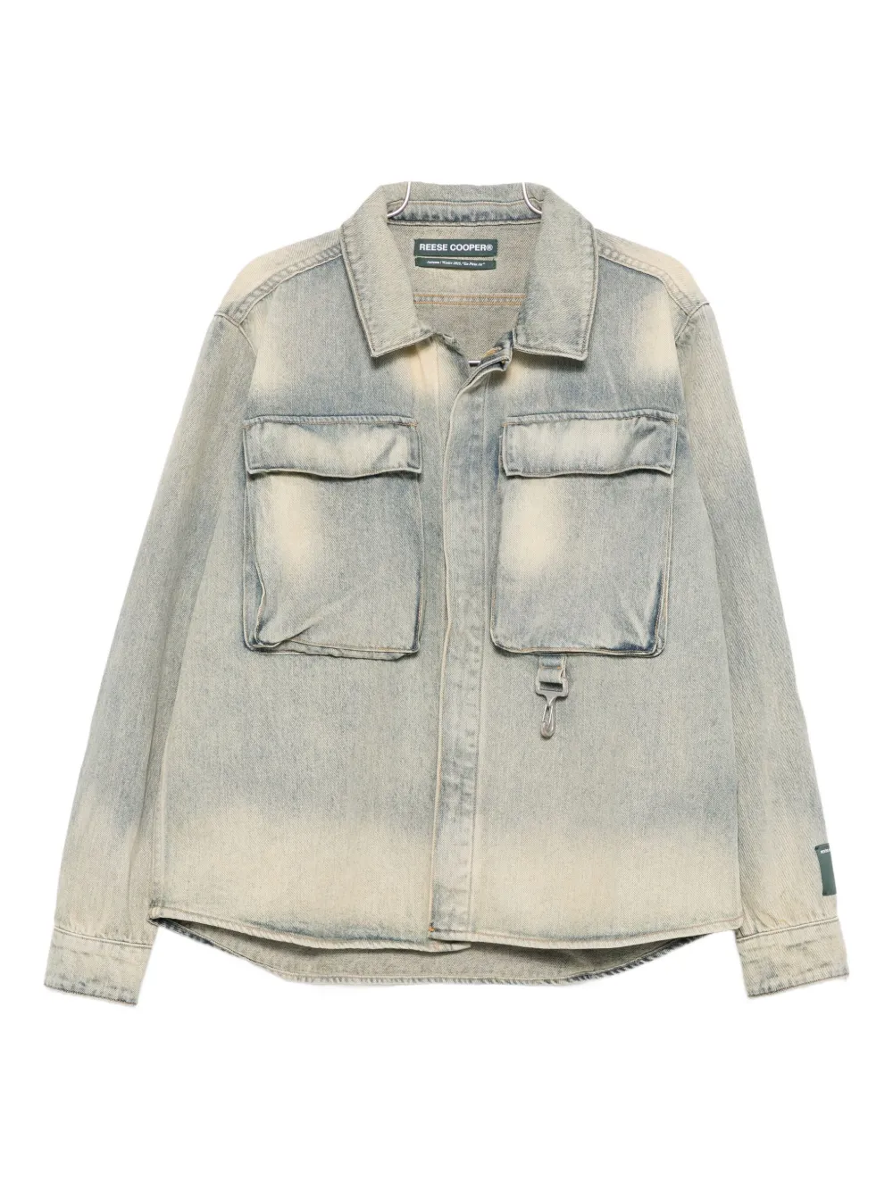 Reese Cooper Concealed-button Flap-pocket Shirt In Neutral