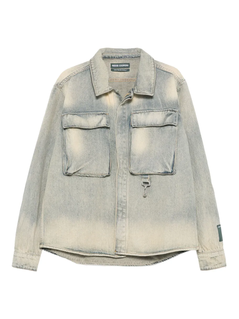 Reese Cooper concealed-button flap-pocket shirt | Blue | Image 1
