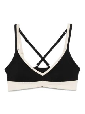 Sporty & Rich Bold Health Sports Bra | Black | FARFETCH UK