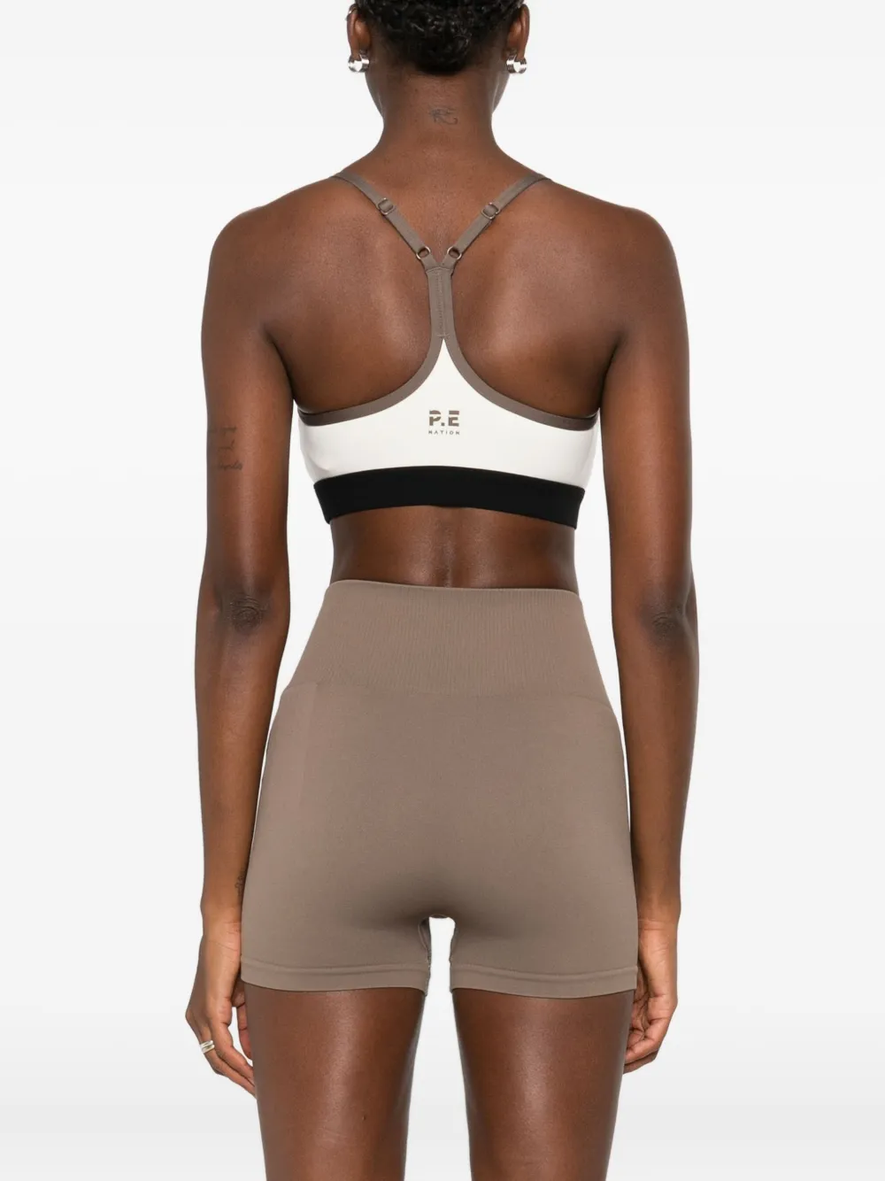 P.e Nation Racer-back Sports Bra In White