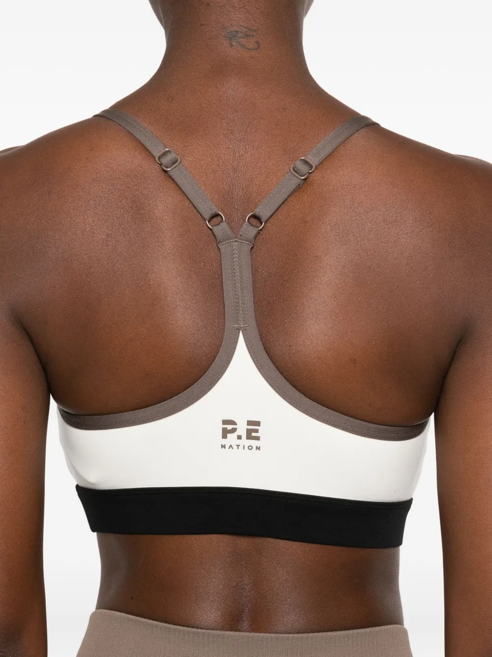 P.e Nation Racer-back Sports Bra In White