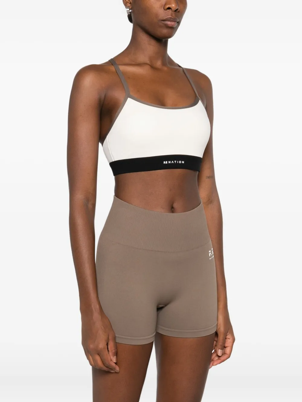 P.e Nation Racer-back Sports Bra In White