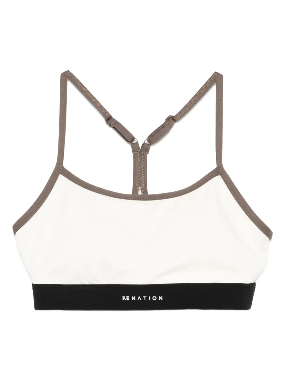 P.e Nation Racer-back Sports Bra In White