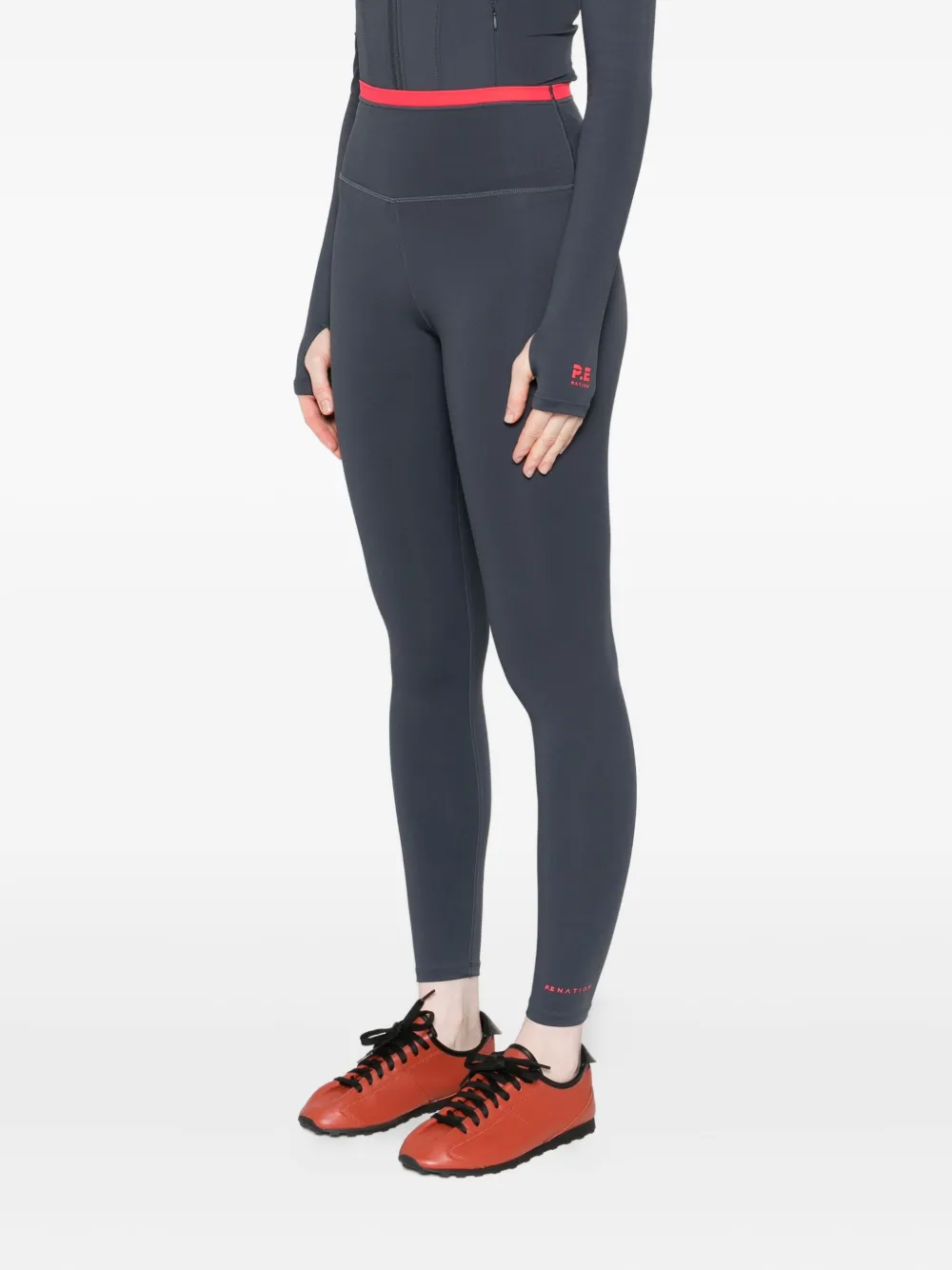 P.e Nation Vita Contrast-band Leggings In Blue