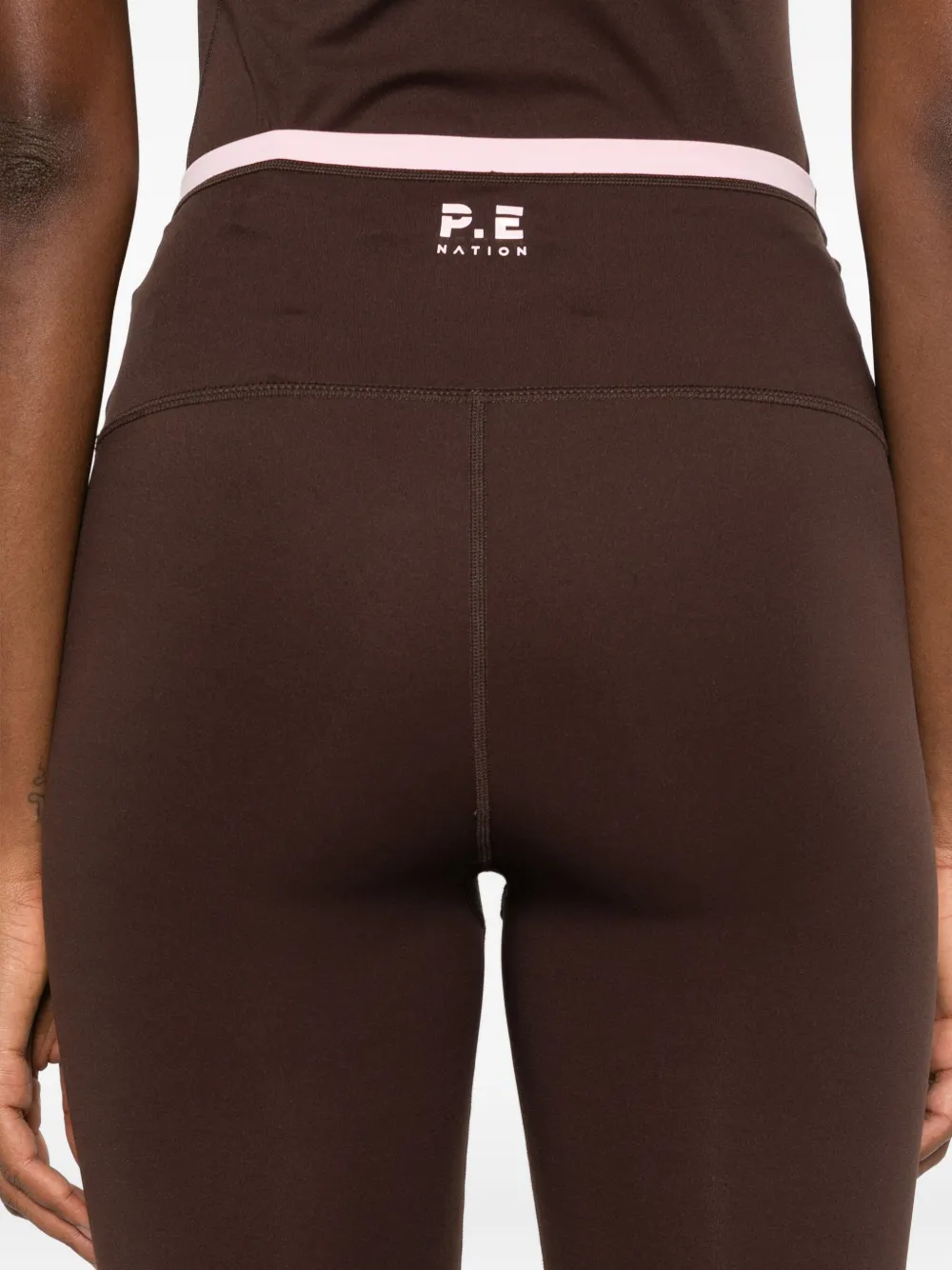P.e Nation Leggings In Voller Länge Mit Hohem Bund In Brown