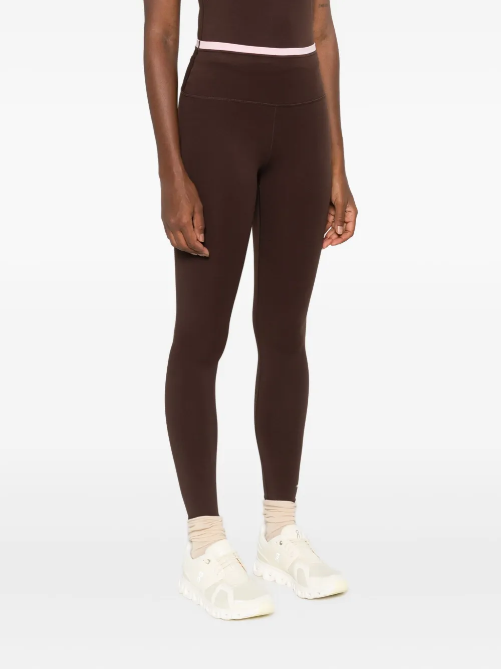 P.e Nation Leggings In Voller Länge Mit Hohem Bund In Brown