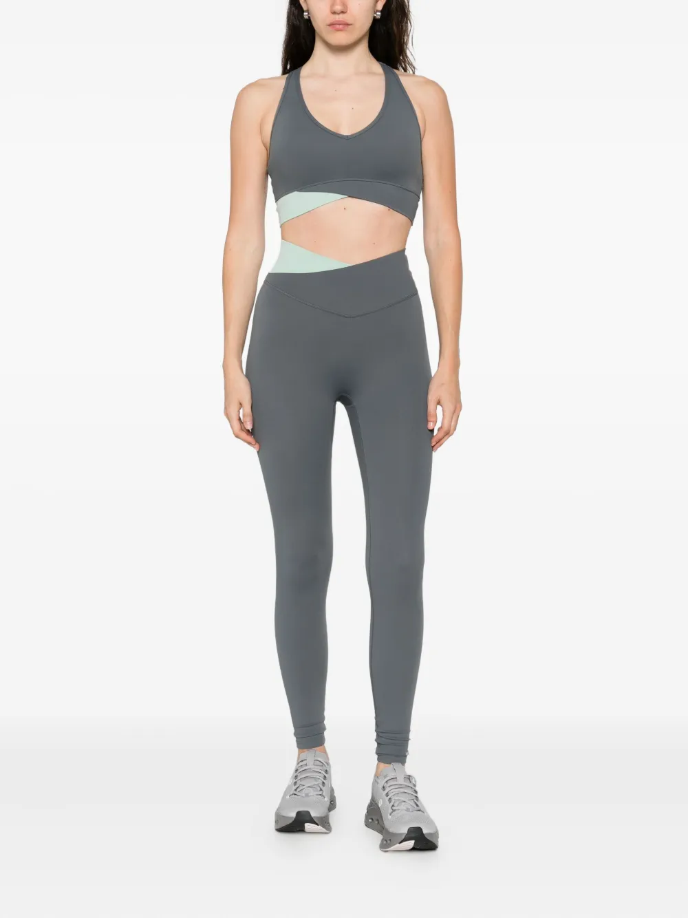P.E Nation crossover-waistband leggings | Performance Leggings | Image 2