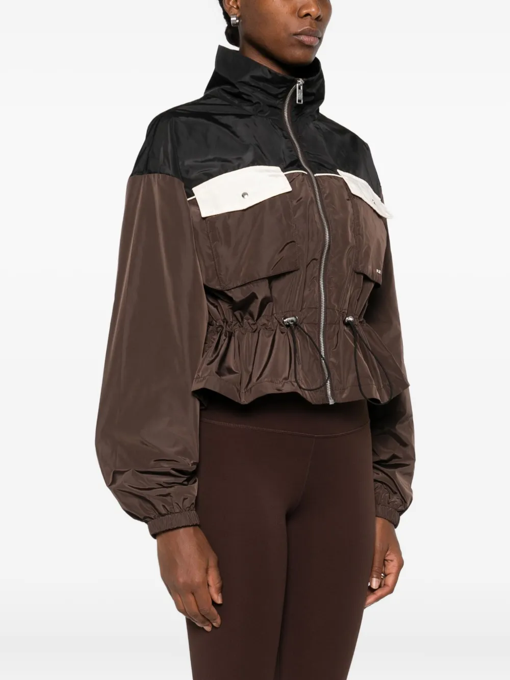 P.e Nation Pocket-detail Zip-front Jacket In Brown