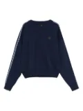 P.E Nation stripe-detail knit jumper - Blue