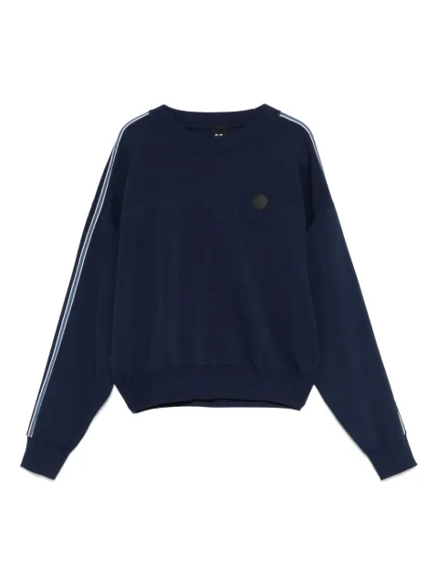 P.E Nation stripe-detail knit jumper