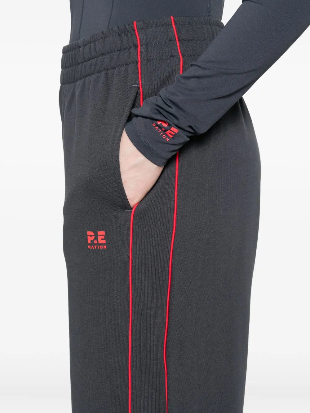P.e Nation Vita Side-stripe Track Pants In Blue