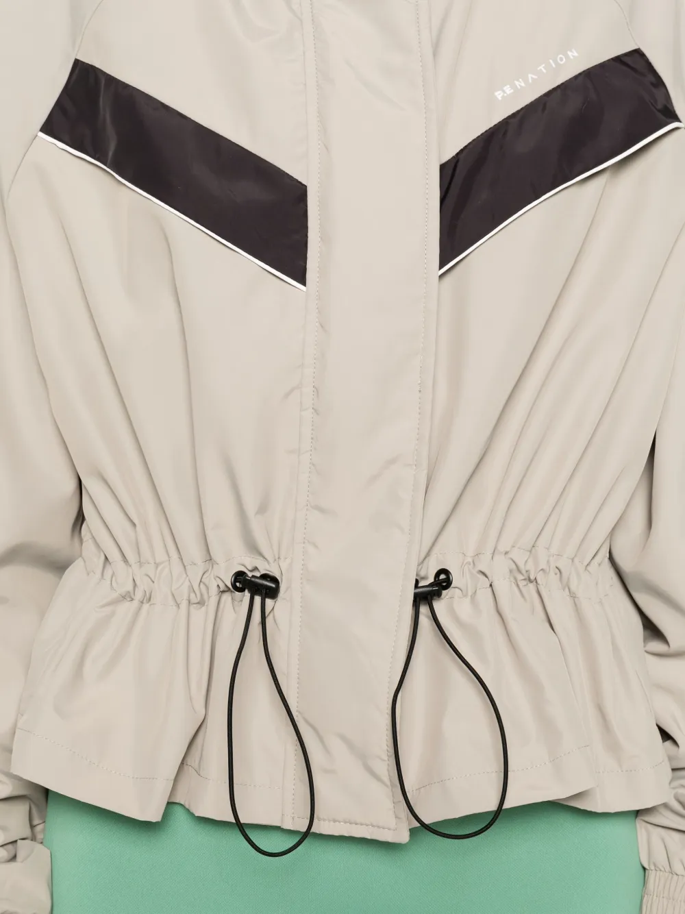 P.e Nation Chevron-detail Performance Jacket In Neutral