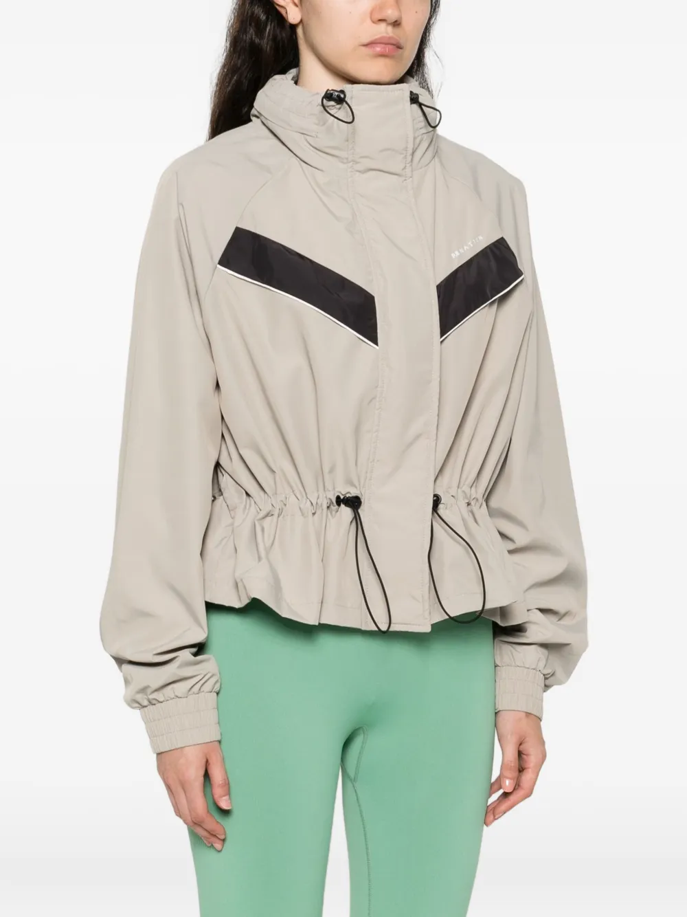 P.e Nation Chevron-detail Performance Jacket In Neutral