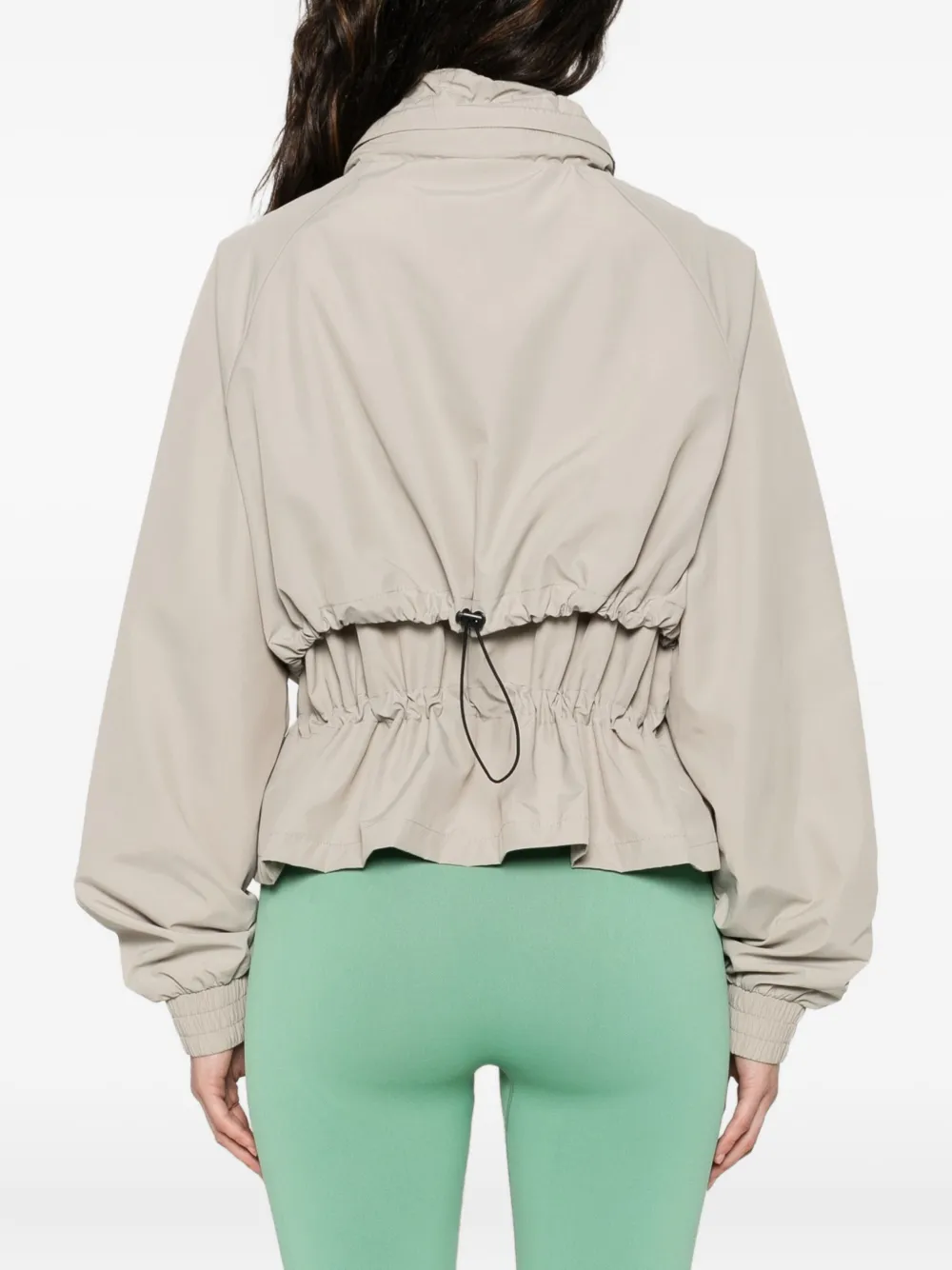 P.e Nation Chevron-detail Performance Jacket In Neutral