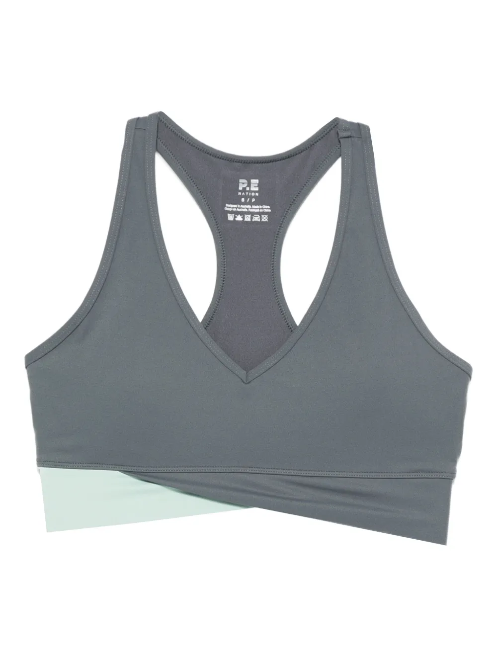 P.E Nation wander crossover sports bra | Grey | Image 1