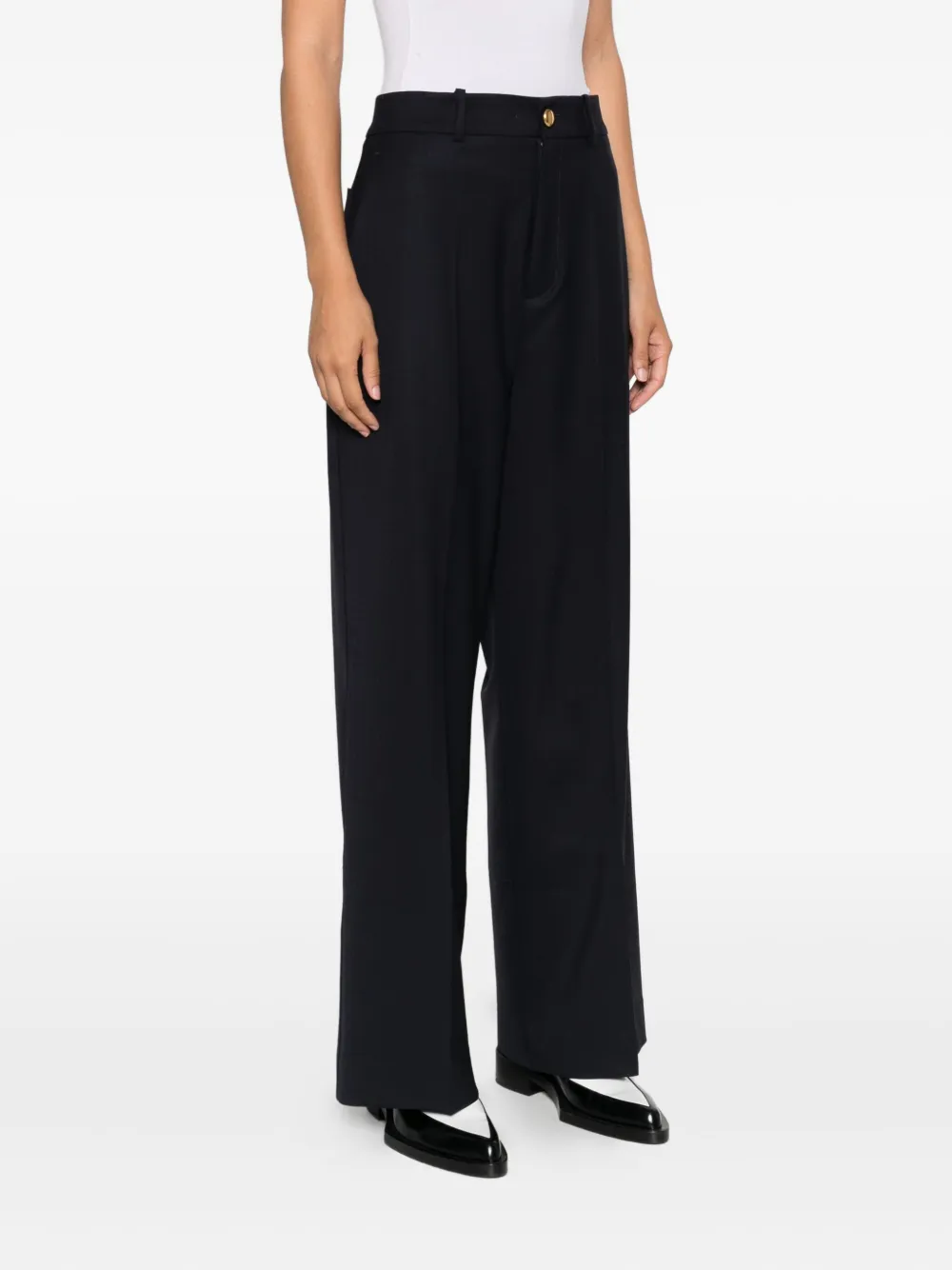P.A.R.O.S.H. pleated pocket-detail trousers Blauw