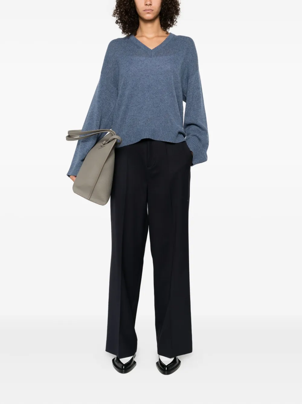 P.A.R.O.S.H. pleated pocket-detail trousers Blauw