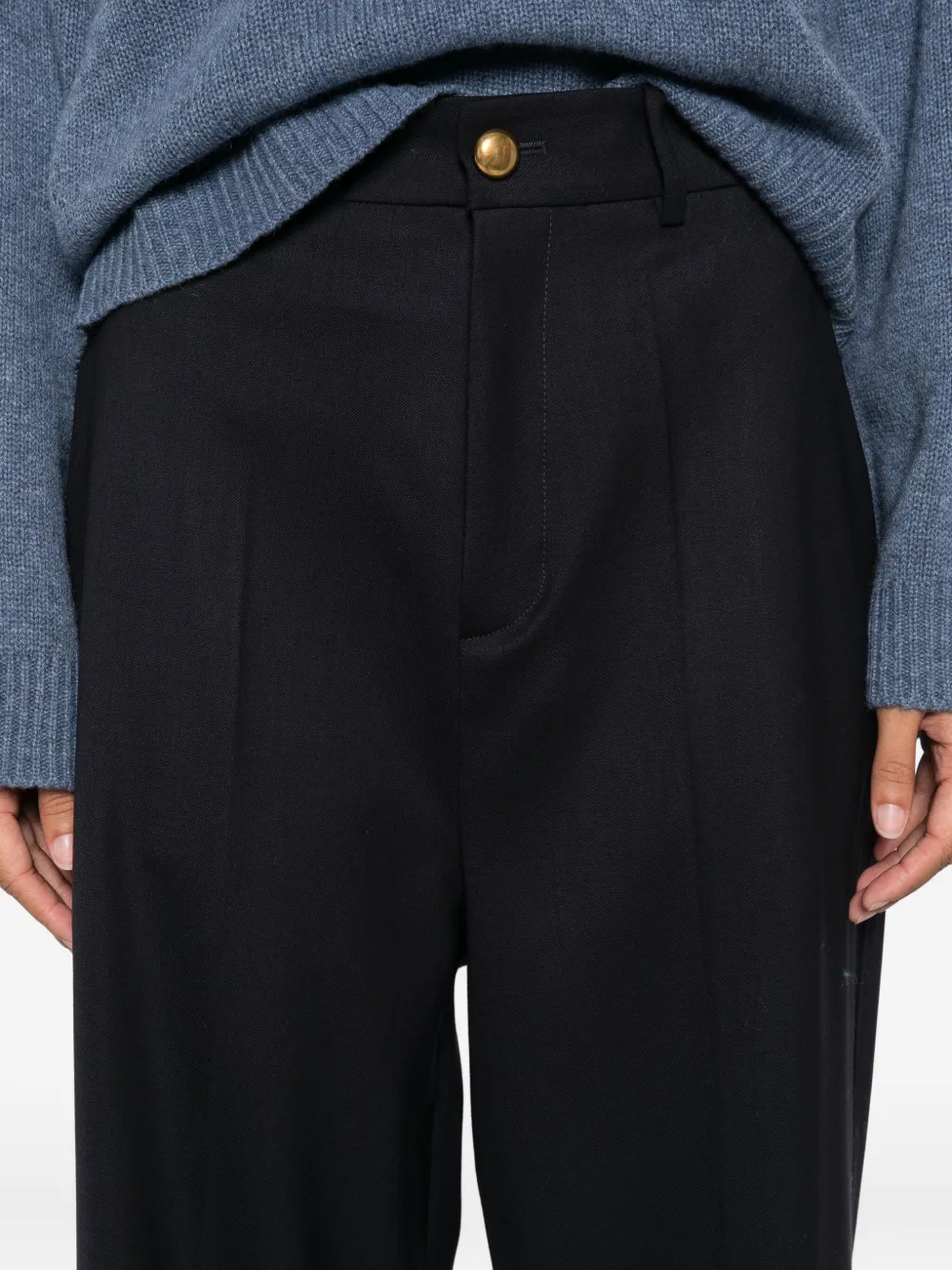 P.A.R.O.S.H. pleated pocket-detail trousers Blauw