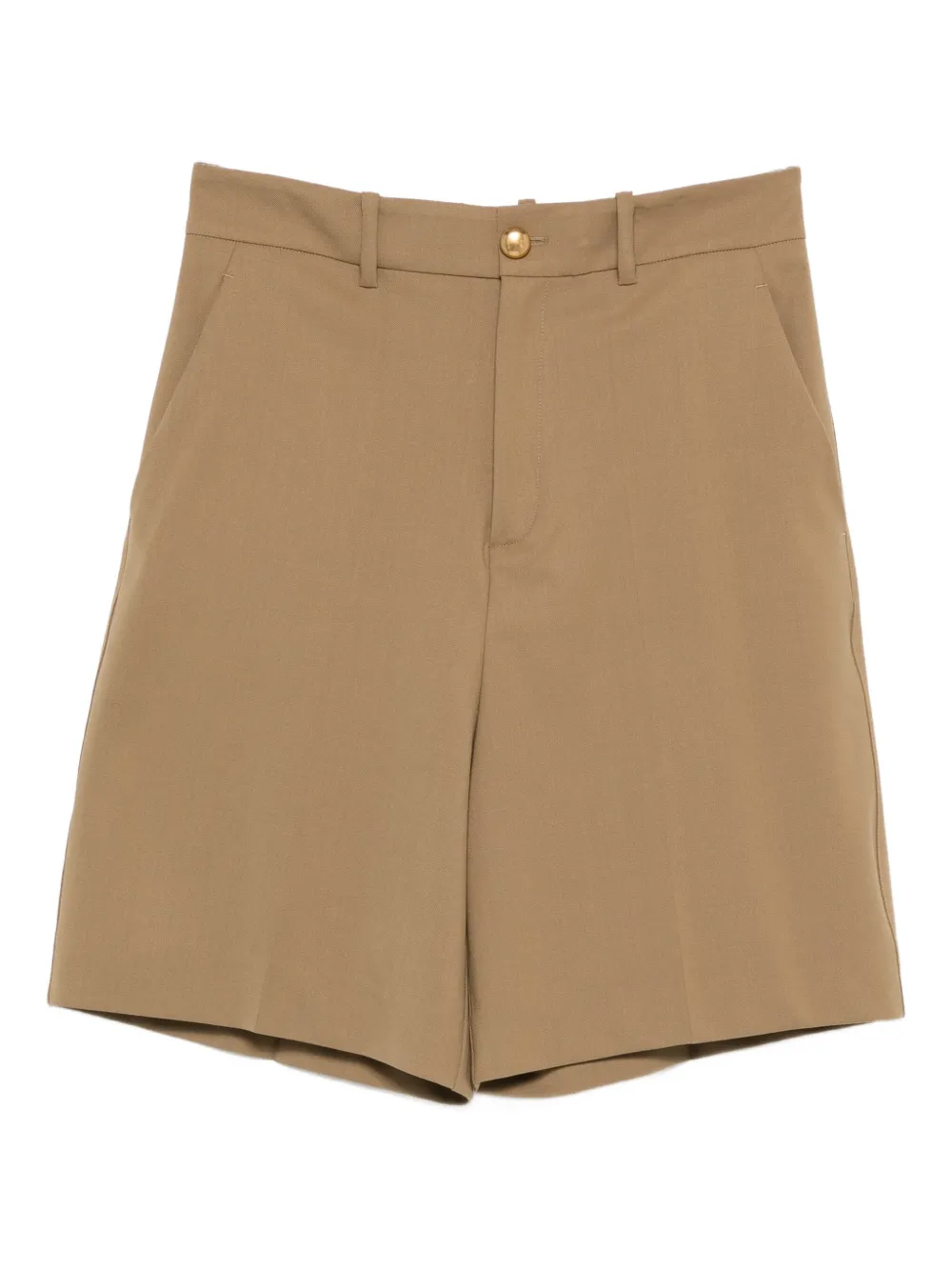 P.a.r.o.s.h Virgin Wool-blend Shorts In Neutral