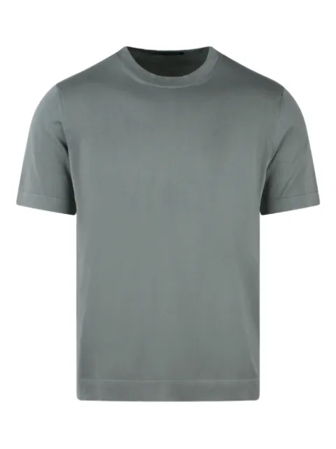 Drumohr ribbed-trim crew-neck t-shirt