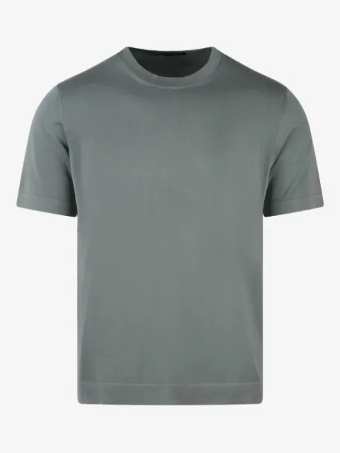 Drumohr ribbed-trim crew-neck t-shirt
