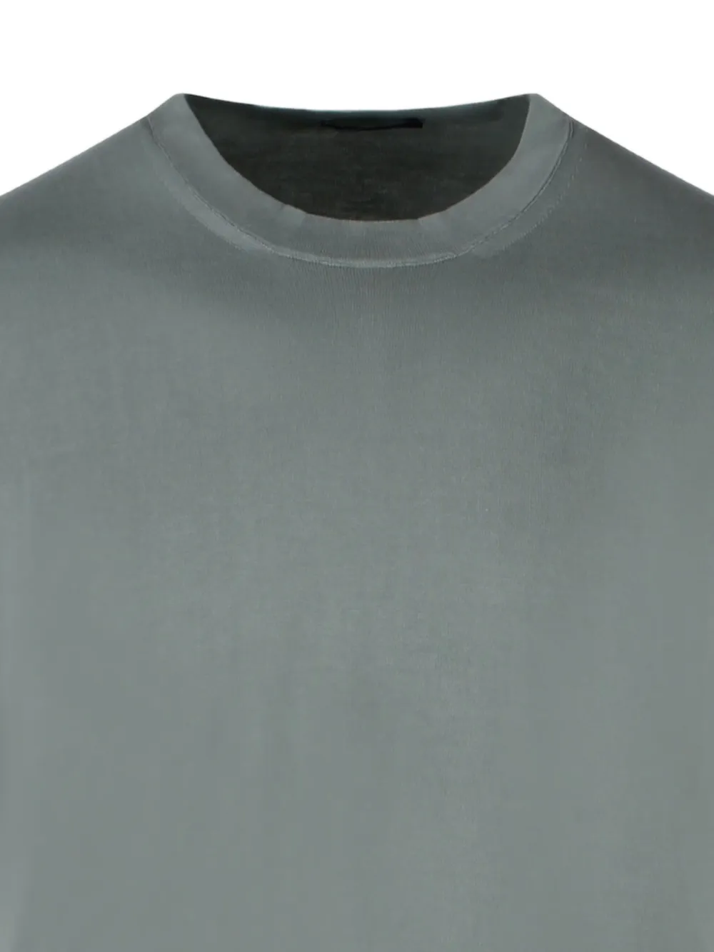 Drumohr T-shirt met ronde hals en geribbelde afwerking Grijs