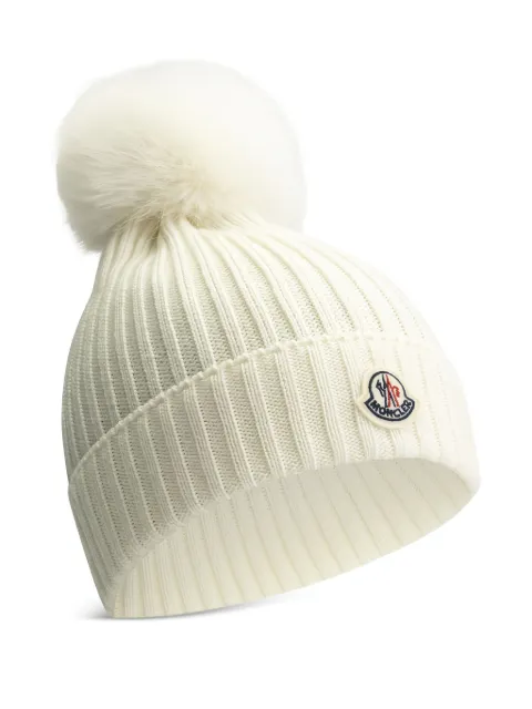 Moncler Enfant ribbed pompom hat