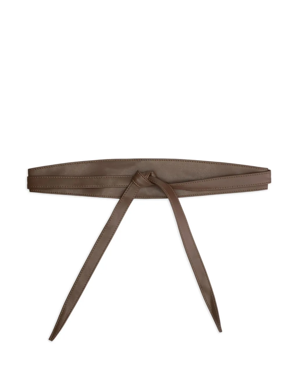 Kocca tie-fastening leather belt Bruin