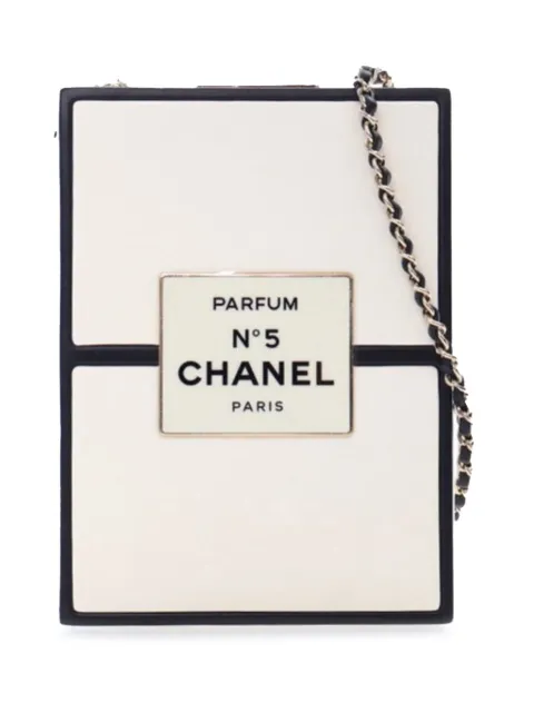 CHANEL Pre-Owned 2021 Calfskin Chanel No.5 Perfume Box Evening Clutch crossbody bag