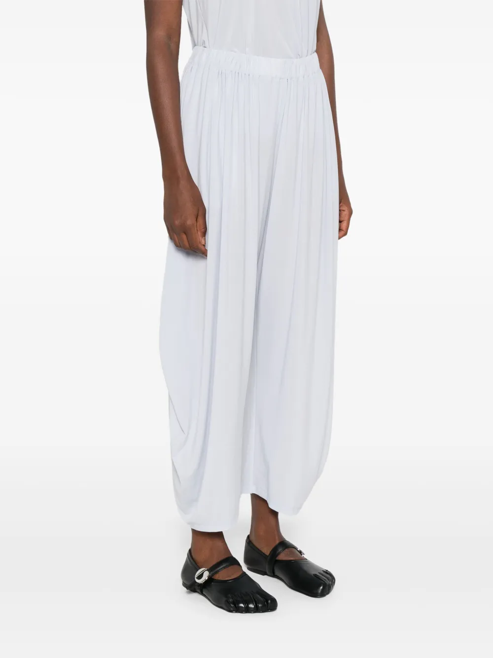 Issey Miyake elasticated-waist trousers Blauw