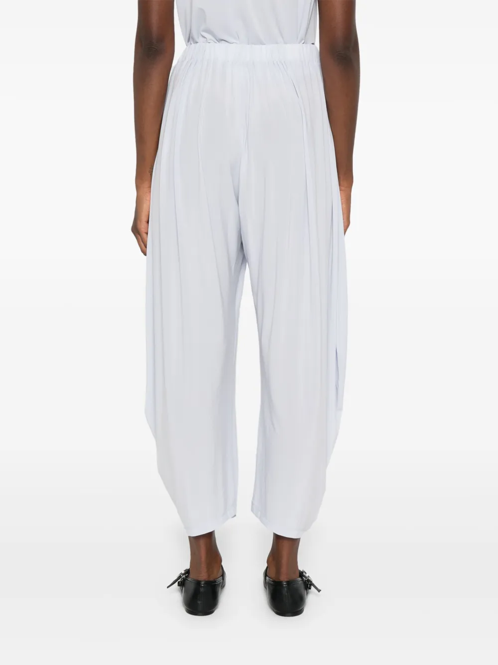 Issey Miyake elasticated-waist trousers Blauw