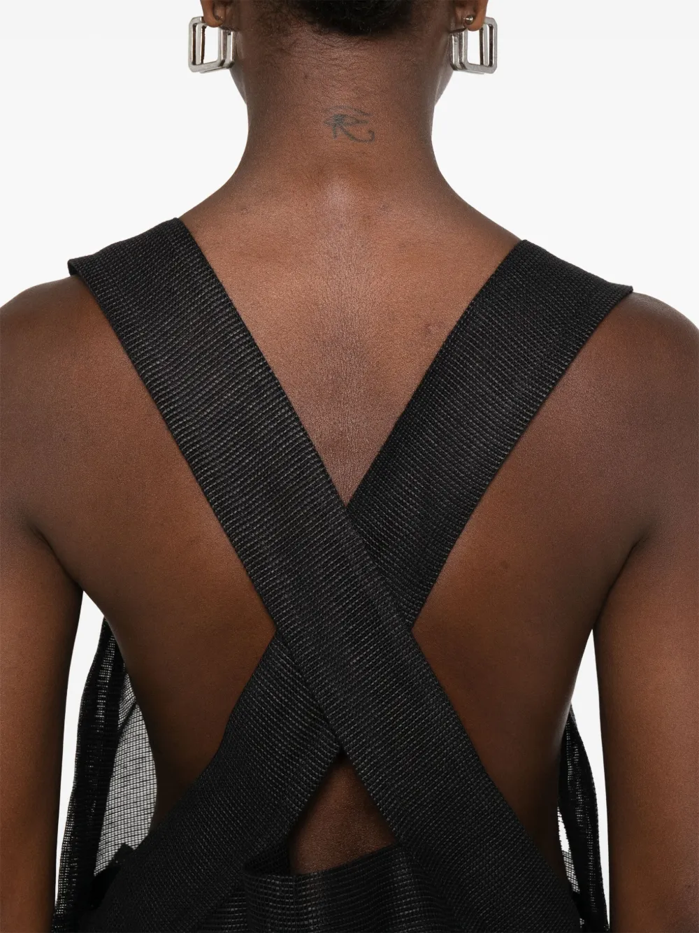 Issey Miyake Sleeveless Midi Dress In Black
