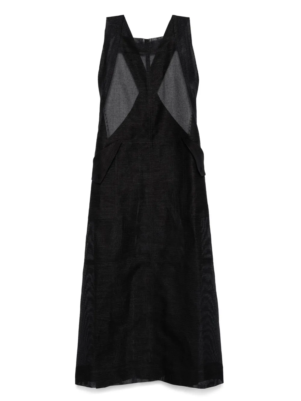 Issey Miyake Sleeveless Midi Dress In Black