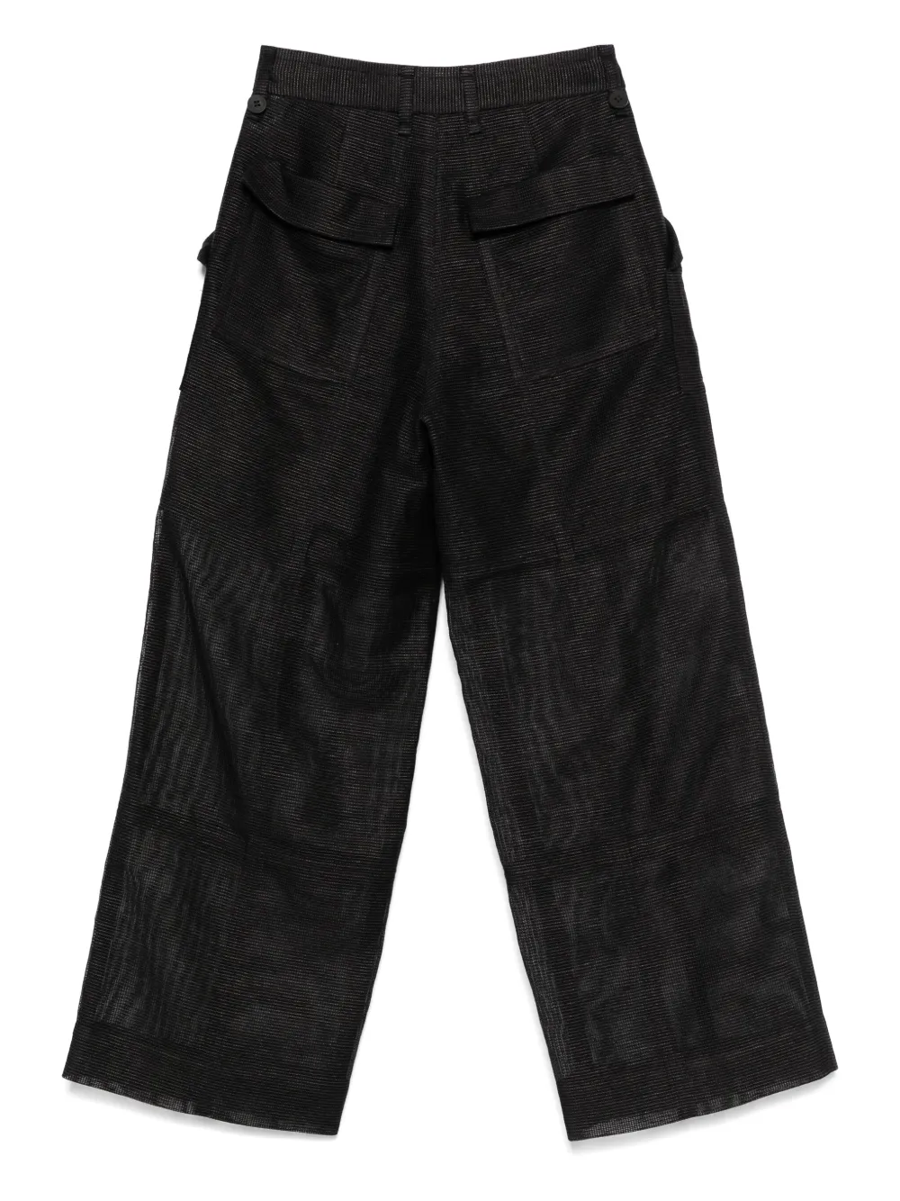 Issey Miyake Broek met opgestikte zak - Zwart